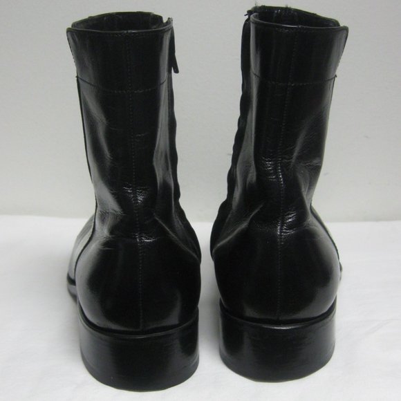 ***SOLD***Florsheim Chatman Black Leather Bike Toe Dress Boots Mens sz 8D - Picture 5 of 10